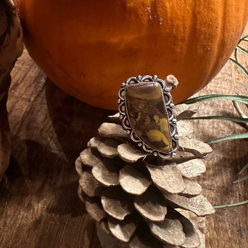 Jasper Shaped Stone Statement Ring.